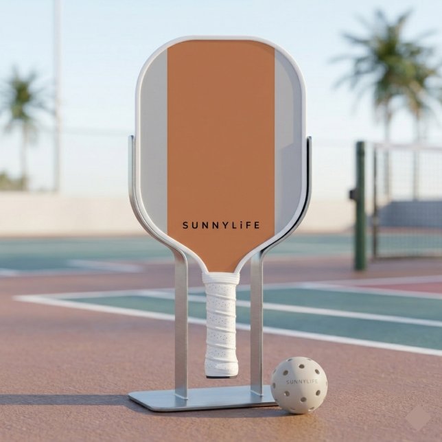 Raque de Pickleball com Listras de Pêssego Moderna (Criador carregado)