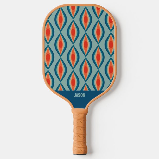 Raque de Pickleball com Padrão Retro Legal (Front)