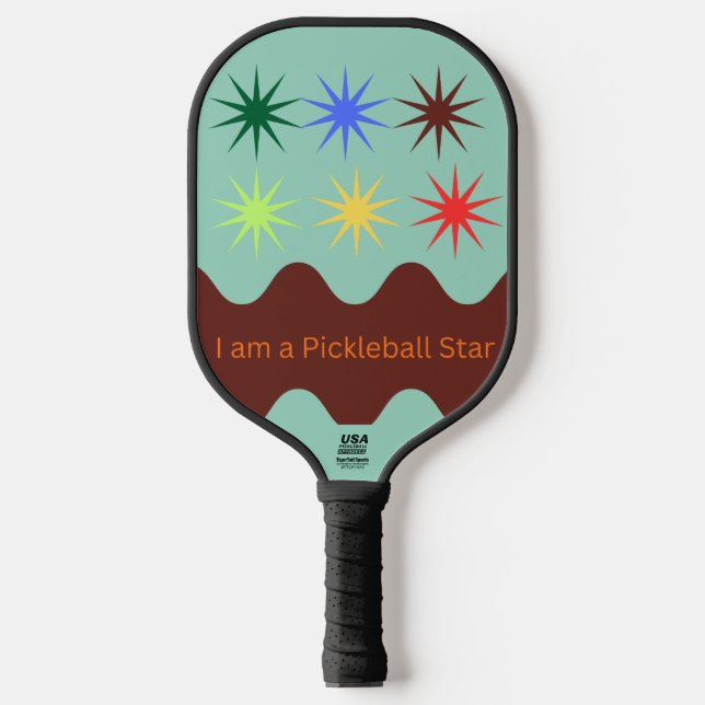 Raque de Pickleball Estrela Retro Starburst (Front)