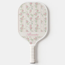 Raque de Pickleball Personalizada Rosa Floral