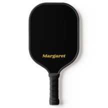 Raque de Pickleball Preta Personalizada com Nome