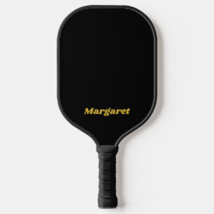 Raque de Pickleball Preta Personalizada com Nome