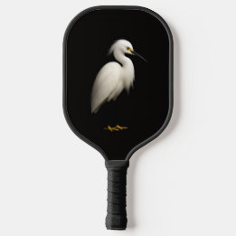 Raque de Pickleball Preto 4 Luxo, Garça Branca