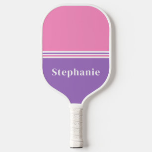 Raque de Pickleball Rosa Roxo Minimalista