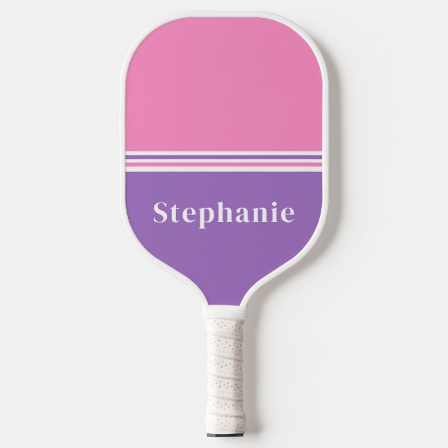 Raque de Pickleball Rosa Roxo Minimalista (Front)