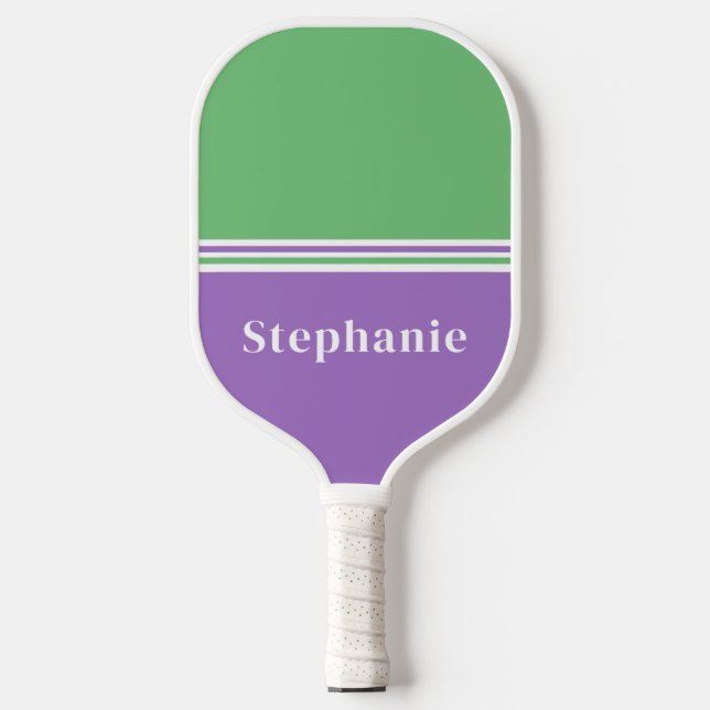 Raque de Pickleball Roxa Verde Minimalista (Front)