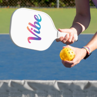 Raque de Pickleball Vibe Rainbow Script –