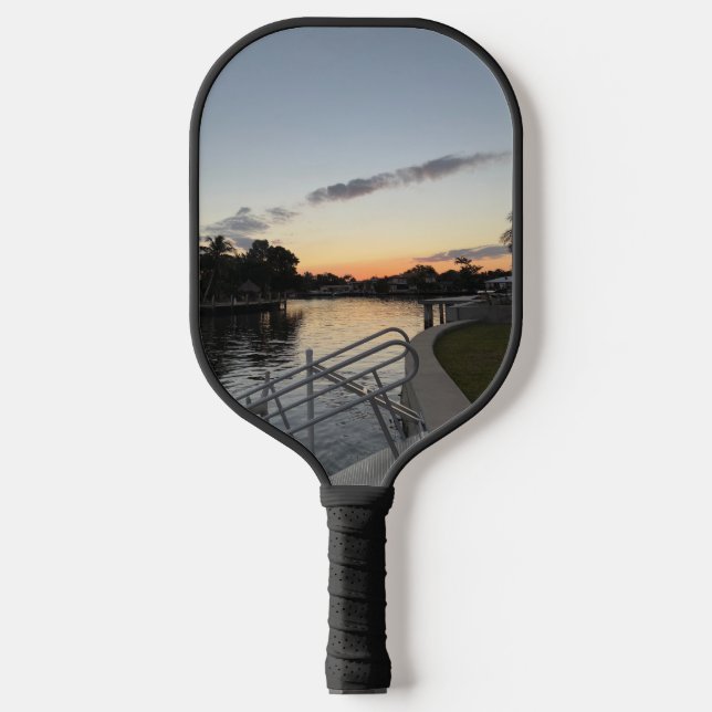 raquete de pickle ball do pôr do sol (Front)