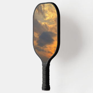 Raquete de pickleball com tema de pôr do sol