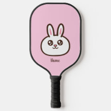 Raquete de pickleball de coelho de desenho animado