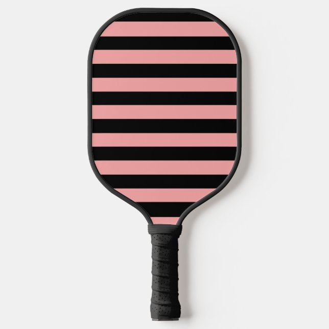 Raquete de Pickleball Listrada de Rosa Coral e Pre (Front)