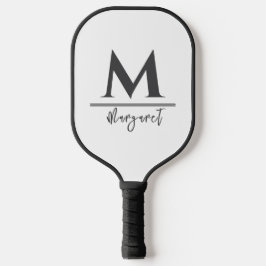 Raquete de Pickleball Nome Personalizado Preto Bra