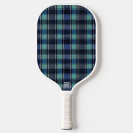 Raquete de Pickleball Preppy Teal & Navy Tartan Xa