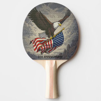 Raquete De Ping Pong 250 Anniversary USA Freedom 2026, American Flag Pi