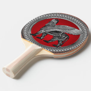 Raquete De Ping Pong [400] Leão Assírio: Prata e Lamaçu Negro
