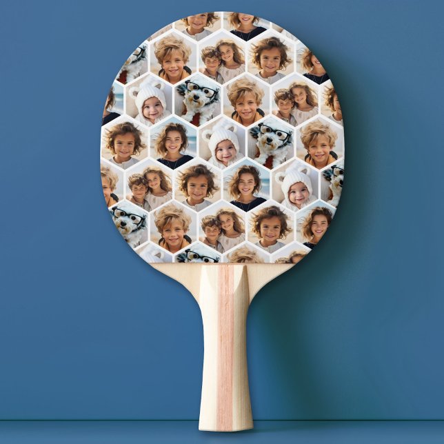Raquete De Ping Pong 6 Fotografia Collage honeycomb - BE DOENTE (Custom Pink Pong Paddle)