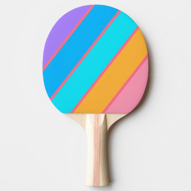 Raquete De Ping Pong 80 e Neon Sunrise com dourado (Frente)
