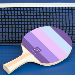 Raquete De Ping Pong A lavanda delicada sonha o monograma da paleta de