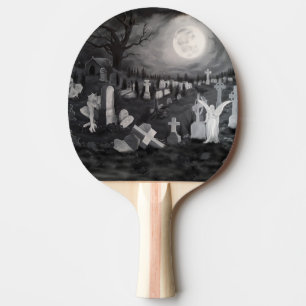 Raquete De Ping Pong À noite no cemitério - Anjo com o Diabo