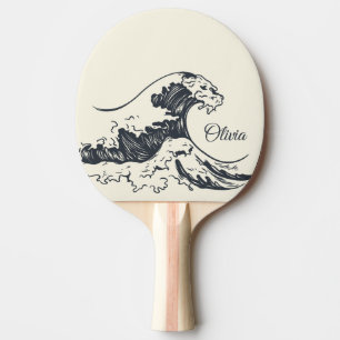 Raquete De Ping Pong A onda do Excelente na ilustração de Kanagawa