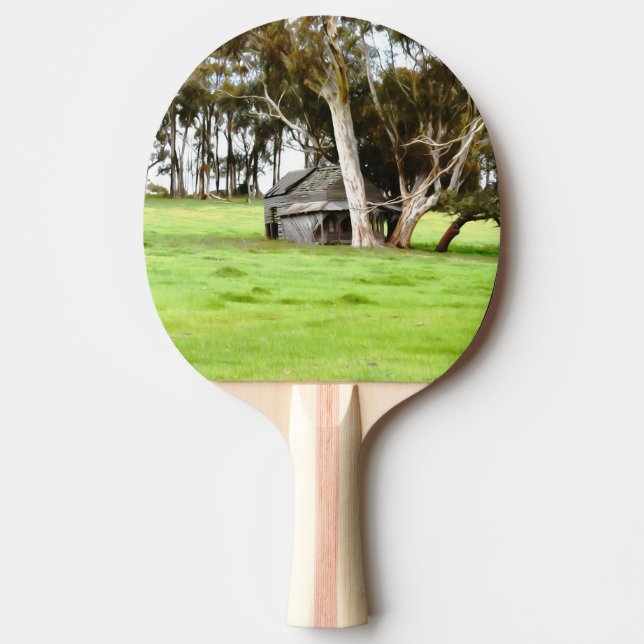 Raquete De Ping Pong A Velha barraca De Madeira (Frente)