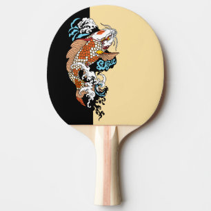 Raquete De Ping Pong A vida é sobre equilíbrio. peixe-carpa japonês