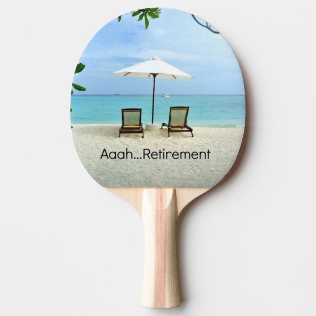 Raquete De Ping Pong Aaah...Aposentadoria (Frente)