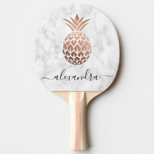 Raquete De Ping Pong Abacaxi-de-ouro-rosa de-cobre