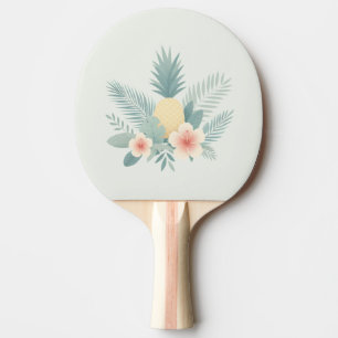 Raquete De Ping Pong Abacaxi floral e havaiano