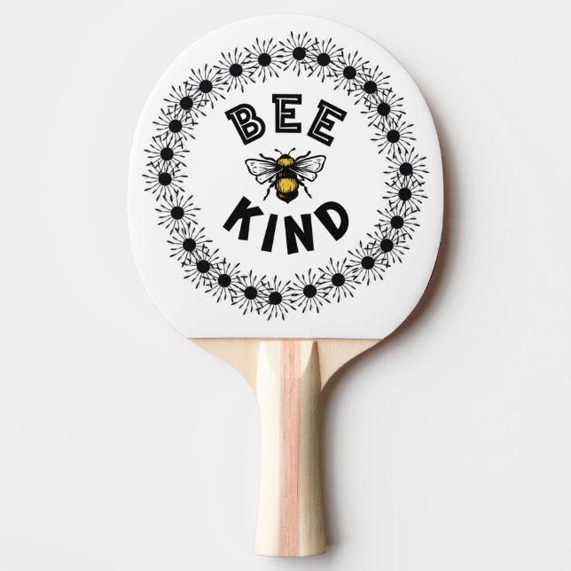 Raquete De Ping Pong Abelha Bumble Bumble Bondade Floral Design (Frente)