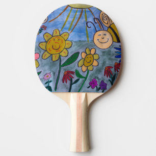 Raquete De Ping Pong Abelhas e flores de mel