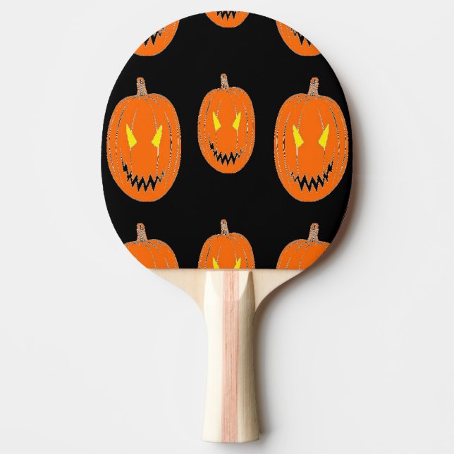 Raquete De Ping Pong Abóbora laranja em preto (Frente)