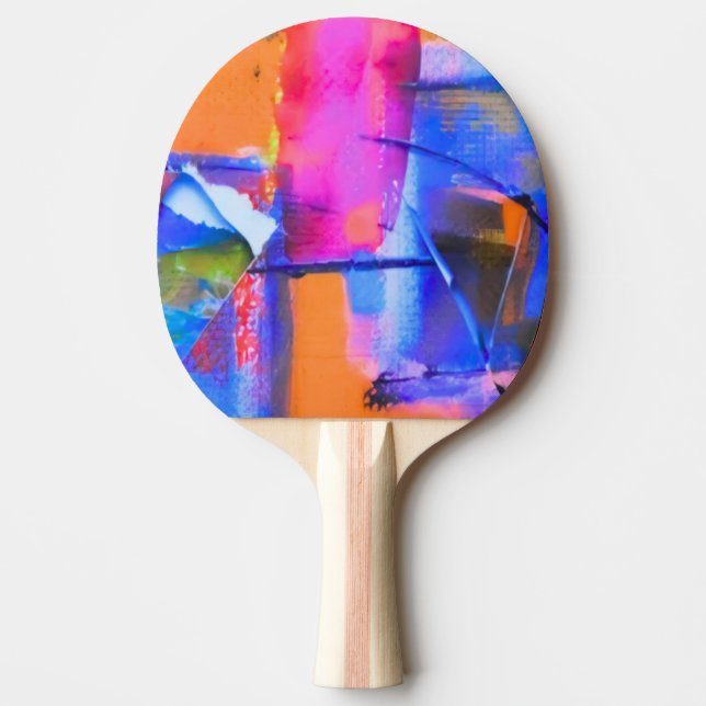 Raquete De Ping Pong Abstract Background Colorful (Frente)