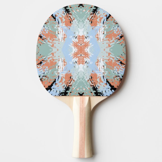 Raquete De Ping Pong Abstract Split Ends Pattern And Soft Pastels (Frente)