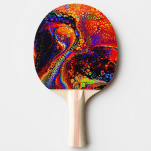Raquete De Ping Pong Abstrato Colorida Forma Bela Arte
