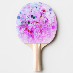 Raquete De Ping Pong Abstrato cor-de-rosa-rosa Modelo azul roxo