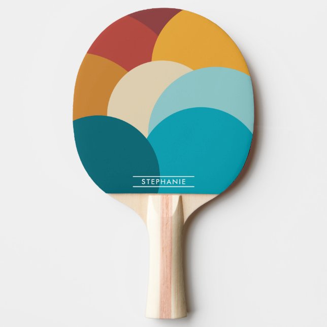 Raquete De Ping Pong Abstrato de arte colorida personalizada (Frente)