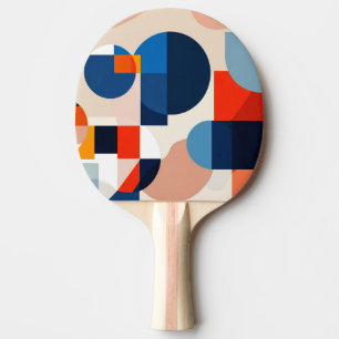 Raquete De Ping Pong Abstrato de Arte Geométrica do Meio século Escandi