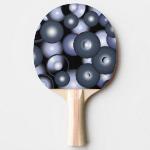 Raquete De Ping Pong Abstrato de Arte Orbital do Círculo Concentrado Gl