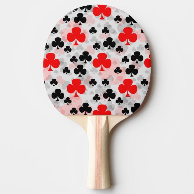 Raquete De Ping Pong Abstrato do Red Black Clover Club - Padrão Design (Frente)
