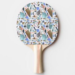 Raquete De Ping Pong Abstrato: fundo branco desenhado à mão.