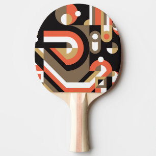 Raquete De Ping Pong Abstrato geométrico: Design de Trabalho de arte fu