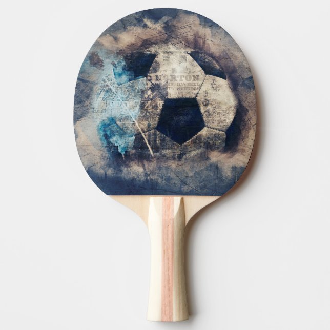 Raquete De Ping Pong Abstrato Grunge Soccer (Frente)