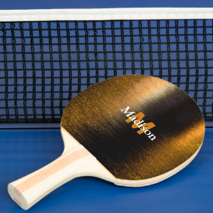 Raquete De Ping Pong Abstrato ilesa monograma com brilho brilhante