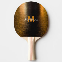 Raquete De Ping Pong Abstrato ilesa monograma com brilho brilhante