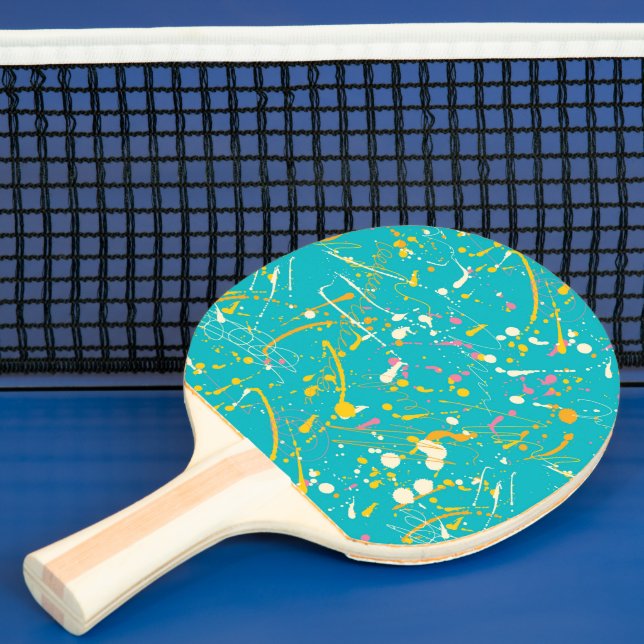 Raquete De Ping Pong Abstrato Paint Splash (Insitu)