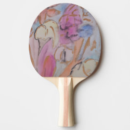 Raquete De Ping Pong Abstrato Pastel Floral