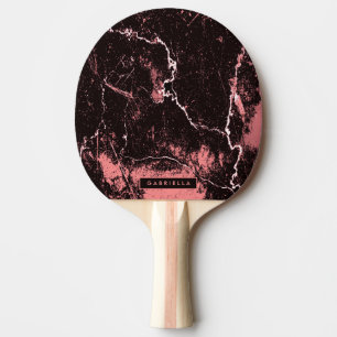 Raquete De Ping Pong Abstrato preto e rosa