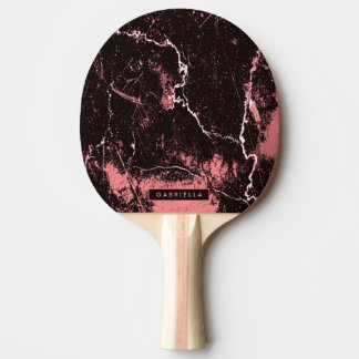 Raquete De Ping Pong Abstrato preto e rosa