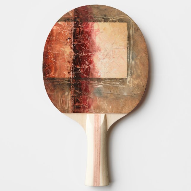 Raquete De Ping Pong Abstrato Red Landscape (Frente)
